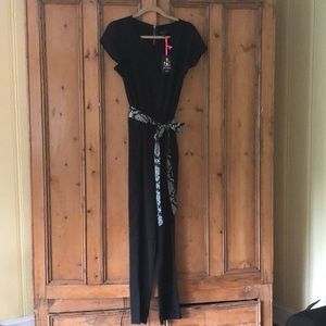 Black evening jump suit